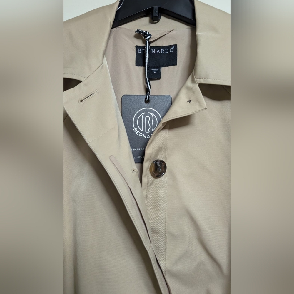 Bernardo Modern Trench Coat Sand Color Size M - Picture 6 of 8